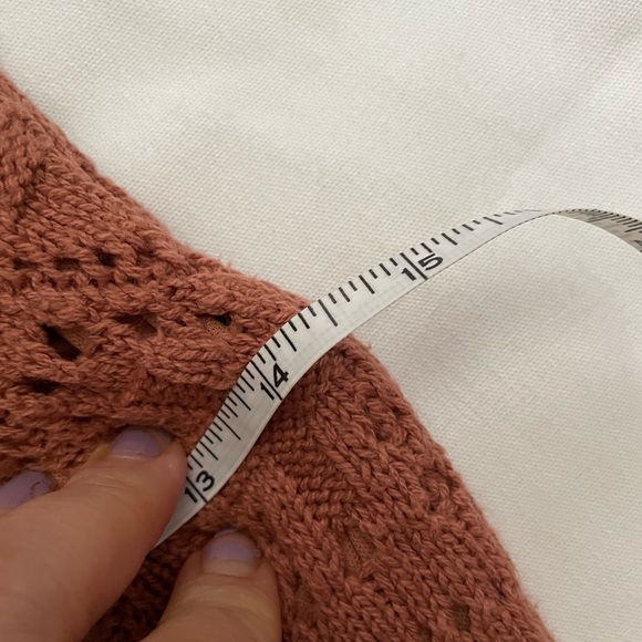 Sweet Lovely by Jen Copper Rust Crochet Short Sleeve Dress w/ Lining Size Small - Picture 14 of 14